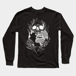 Earth Day Skull Long Sleeve T-Shirt